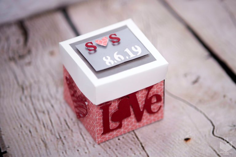 Explosionsbox zum Hochzeitstag als Gutschein (Geschenkidee) by Kreativwerkstatt Guberac