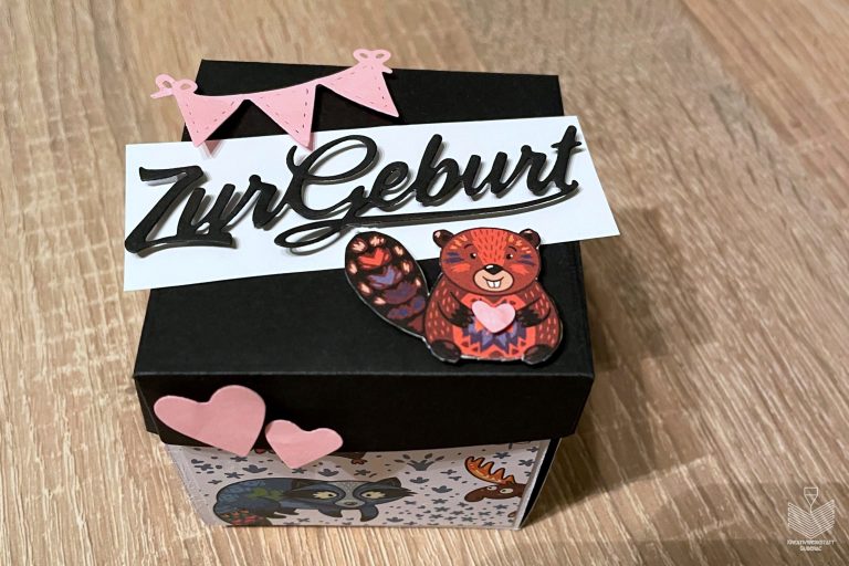 Explosionsbox zur Geburt (Geschenkidee)