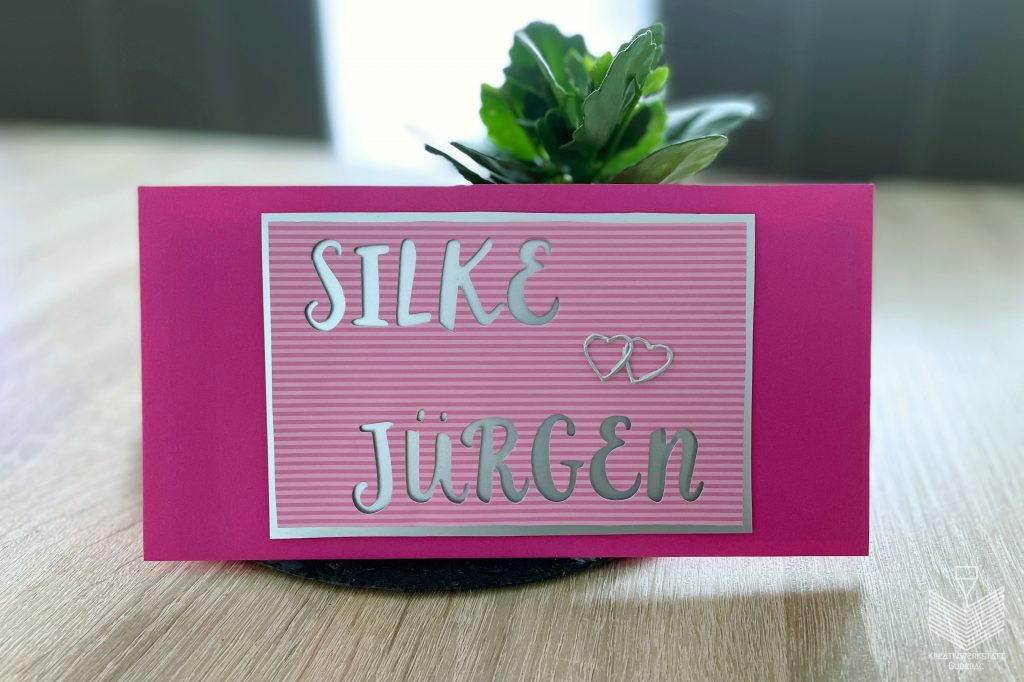 Personalisierte Karte mit Namen zur Hochzeit (Geschenkidee)