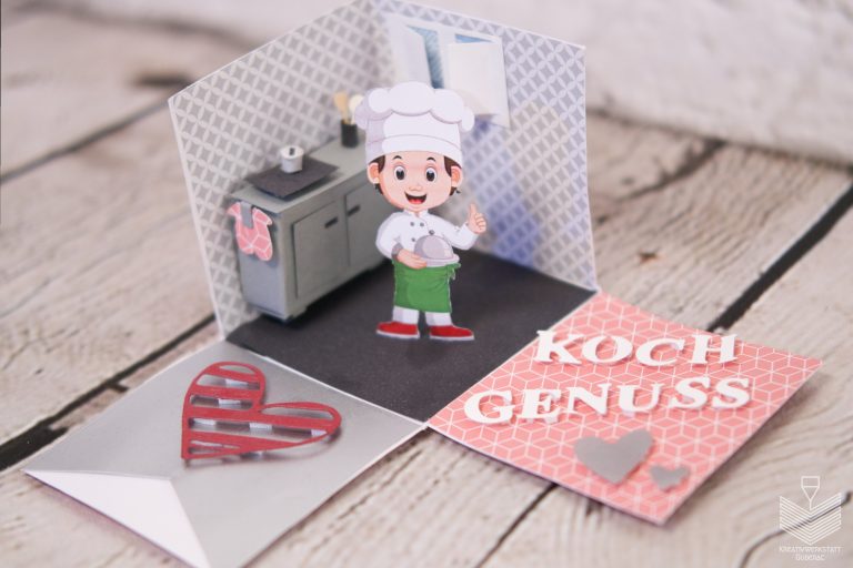 Explosionsbox zum Hochzeitstag als Gutschein (Geschenkidee) by Kreativwerkstatt Guberac
