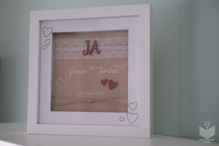 3D Geschenkrahmen zur Hochzeit (Geschenkidee) by Kreativwerkstatt Guberac