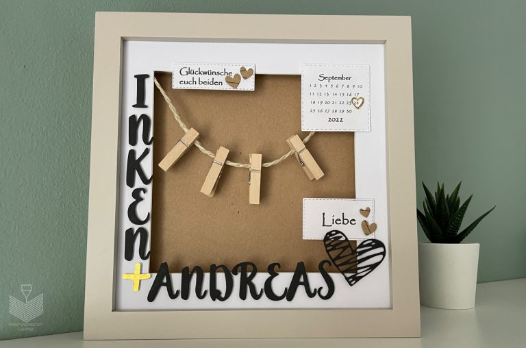 3D Geschenkrahmen zur Hochzeit (Geschenkidee)