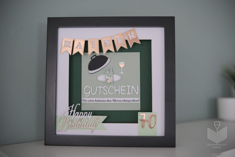 3D Geschenkrahmen zum Geburtstag (Geschenkidee)