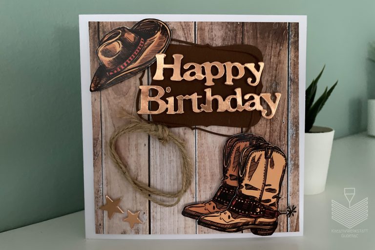 Papercraft: Karte zum Motto-Geburtstag (Geldgeschenk)