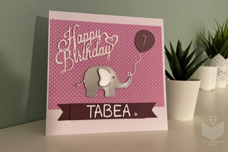 Papercraft: Karte zu Geburtstag (Geschenkidee)